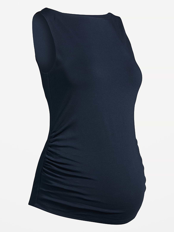 Maternity Hug Double-Layer Boat-Neck Top