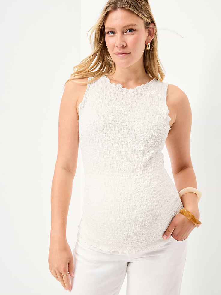 Image number 1 showing, Maternity Texured High-Neck Tank Top
