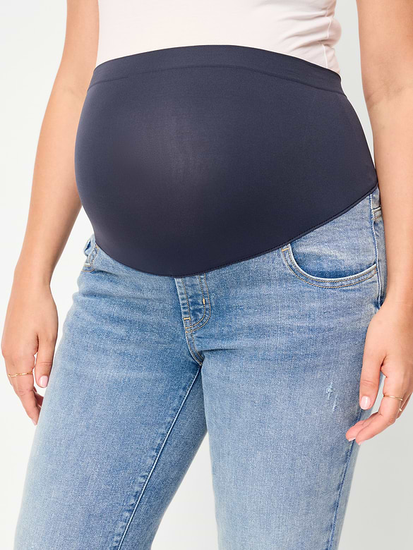 Maternity Full-Panel Straight Ankle Jeans