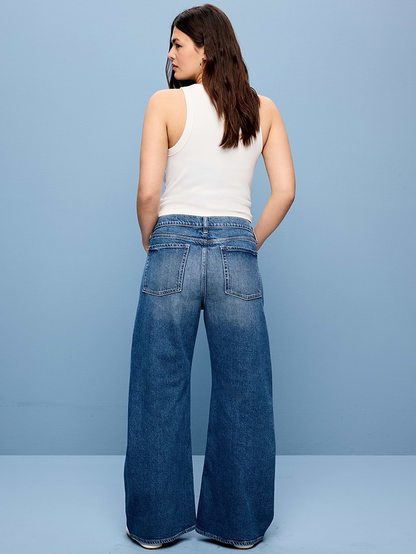 Mid-Rise Twisted-Seam Flare Jeans
