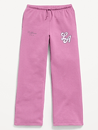Image number 1 showing, High-Waisted Graphic Wide-Leg Sweatpants for Girls