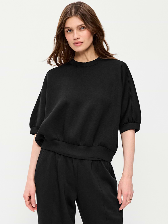 Bounce Fleece Dolman-Sleeve Top