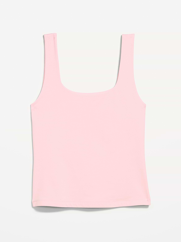 Hug Double-Layer Scoop-Neck Tank Top