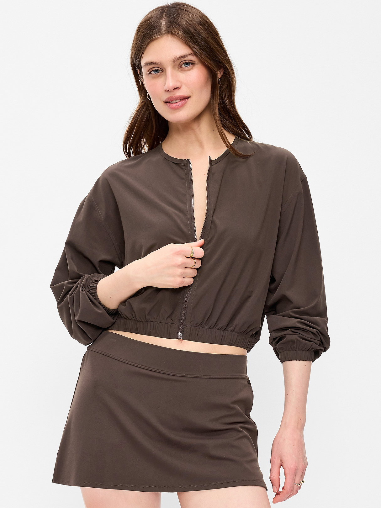 トップス 3XL Zip-Front Cropped Tennis Jacket | Old Navy