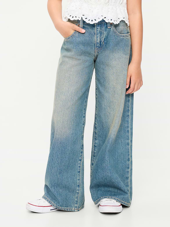 Jean coupe très généreuse à jambe large pour fille