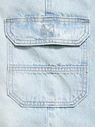 Image number 5 showing, Pull-On Low-Rise Super Baggy Wide-Leg Cargo Jeans for Girls