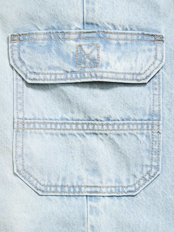 Cargo coupe très généreuse à jambe large à taille basse extensible pour fille