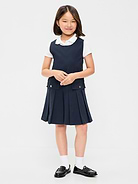 Image number 1 showing, School Uniform Sleeveless Twill Dress for Girls