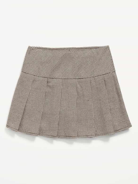 Pleated Twill Skort for Girls