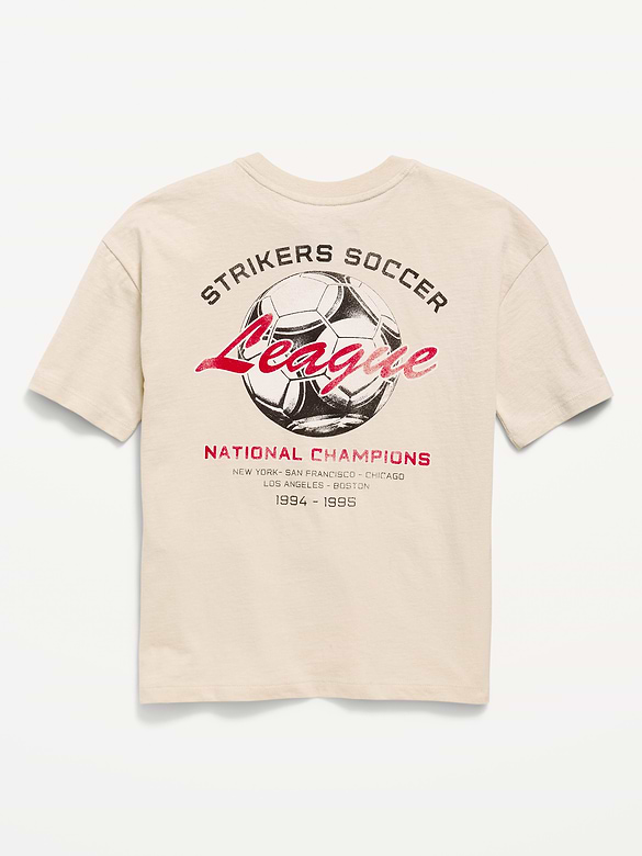 Oversized Short-Sleeve Graphic T-Shirt for Boys