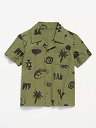 L'image numéro 1 présente Chemise en tissu froissé à motif à poche et à manches courtes pour tout-petit