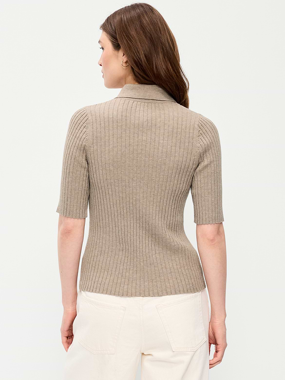 Short-Sleeve Ribbed Polo