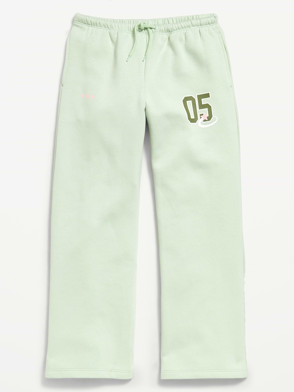 Image number 1 showing, High-Waisted Graphic Wide-Leg Sweatpants for Girls