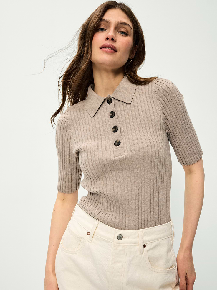Image number 1 showing, Short-Sleeve Ribbed Polo