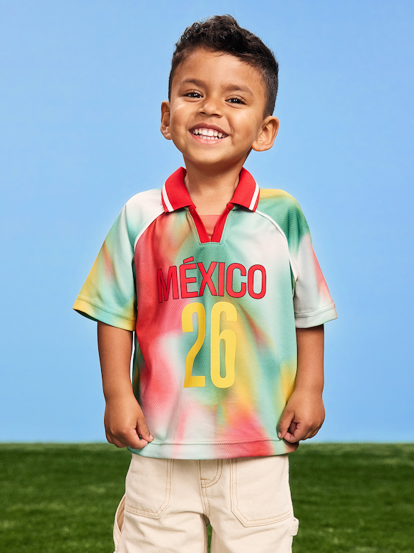 T-shirt à col en jersey Coupe du monde de la FIFA 26™, Mexique unisexe pour tout-petit