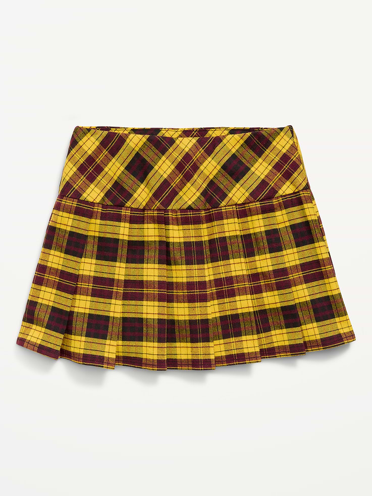 Image 1 of 2, built-in shorts, wide elasticized waistband, pleated skirt, all-over pattern, Product #906541