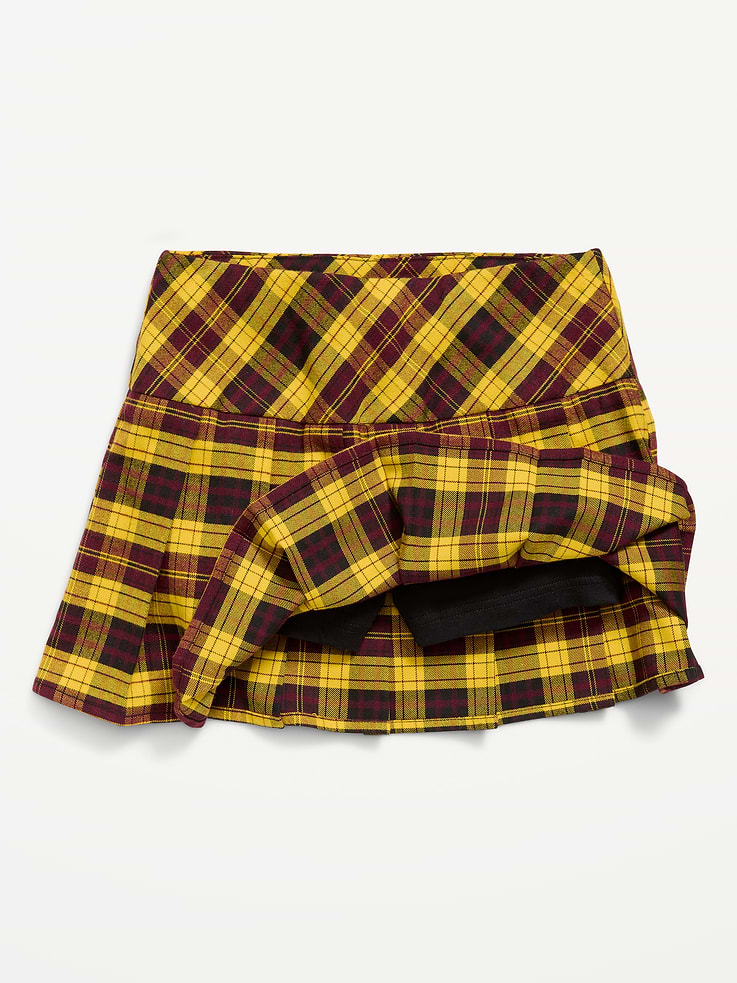 Image 2 of 2, Pleated Twill Skort for Girls