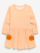 Image number 1 showing, Printed Long-Sleeve Drop-Waist Dress for Toddler Girls