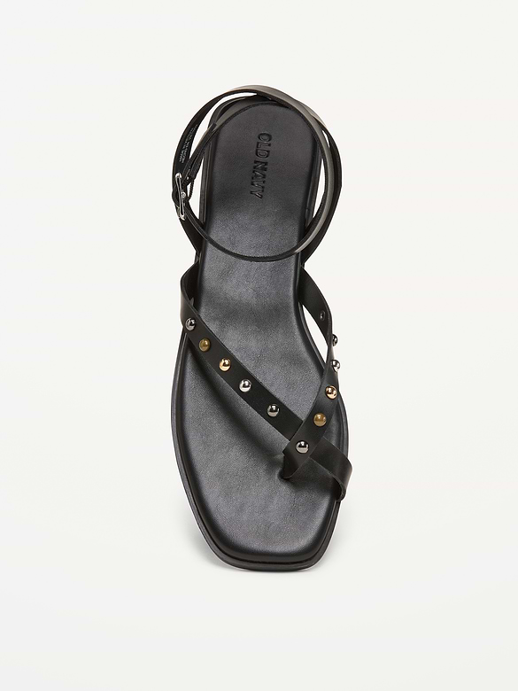 Studded Toe-Strap Sandals