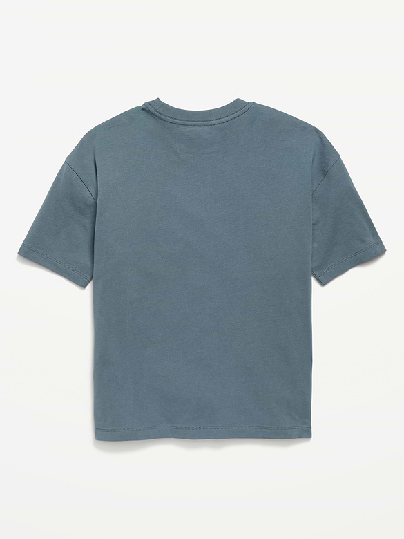 Oversized Short-Sleeve Pocket T-Shirt for Boys