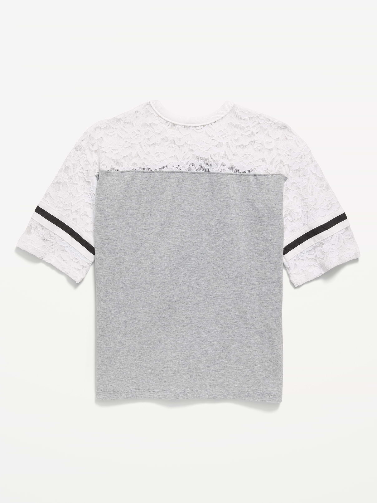 Image number 2 showing, Oversized Lace Football-Style T-Shirt for Girls