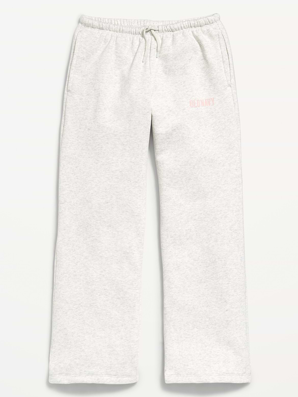 High-Waisted Logo Graphic Wide-Leg Sweatpants for Girls