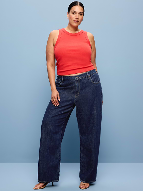 Low-Rise Loose Jeans