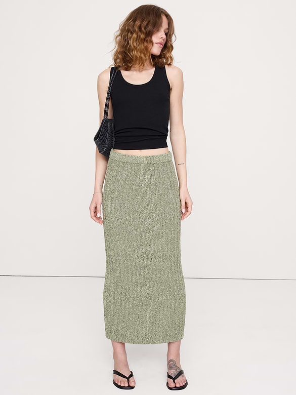 Jupe en tricot de coton bouclé