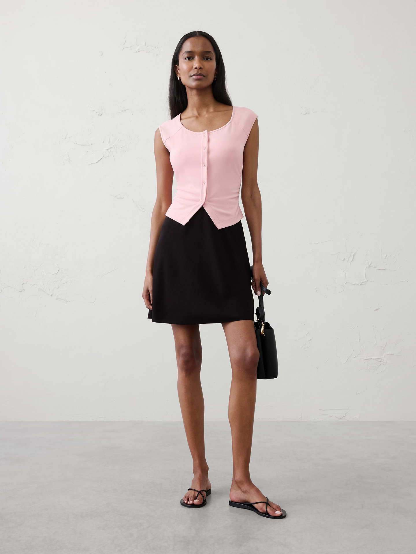Image number 1 showing, Soft Knit Buttoned Top