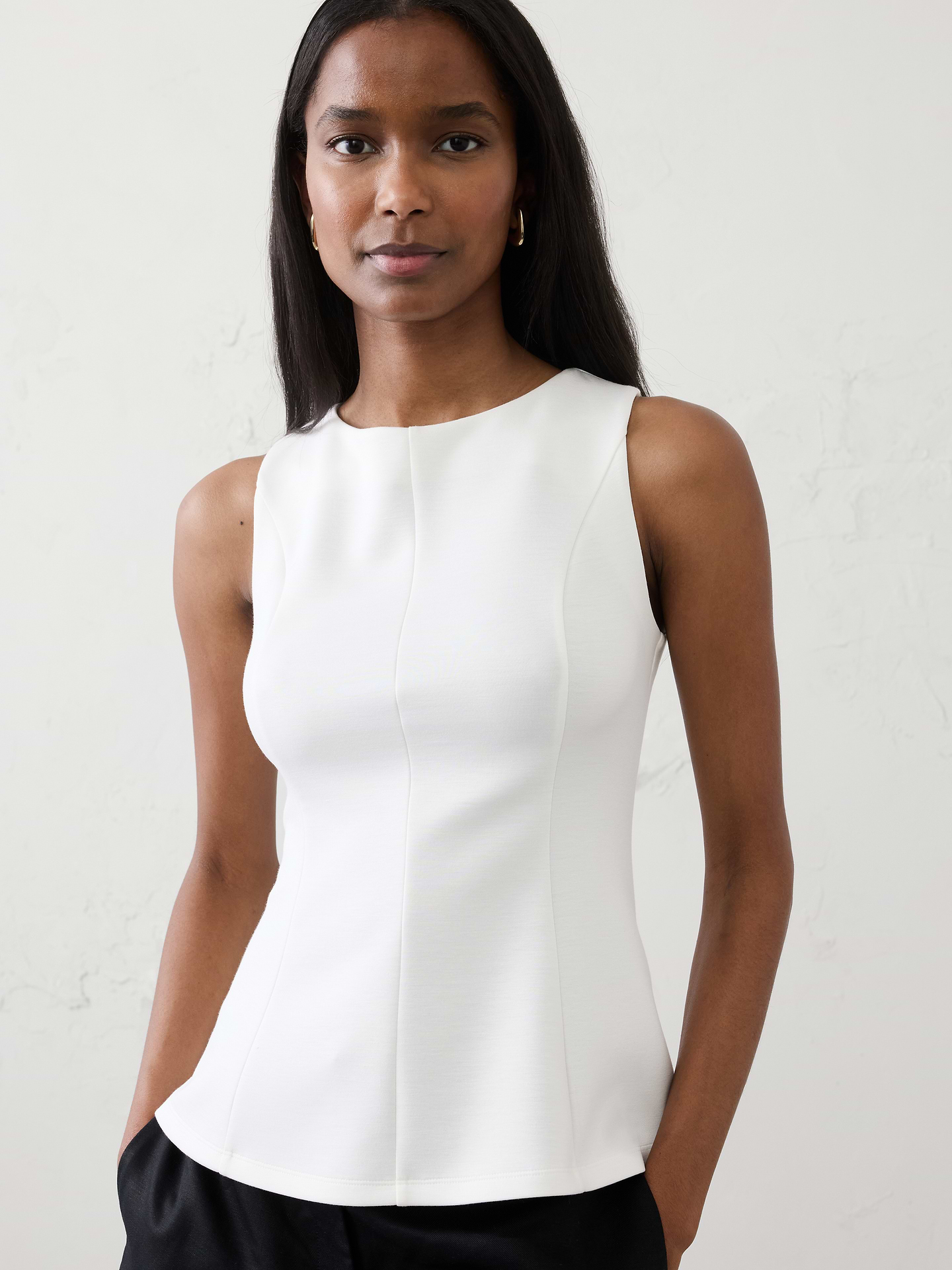 Image number 3 showing, Soft Touch Peplum-Hem Top