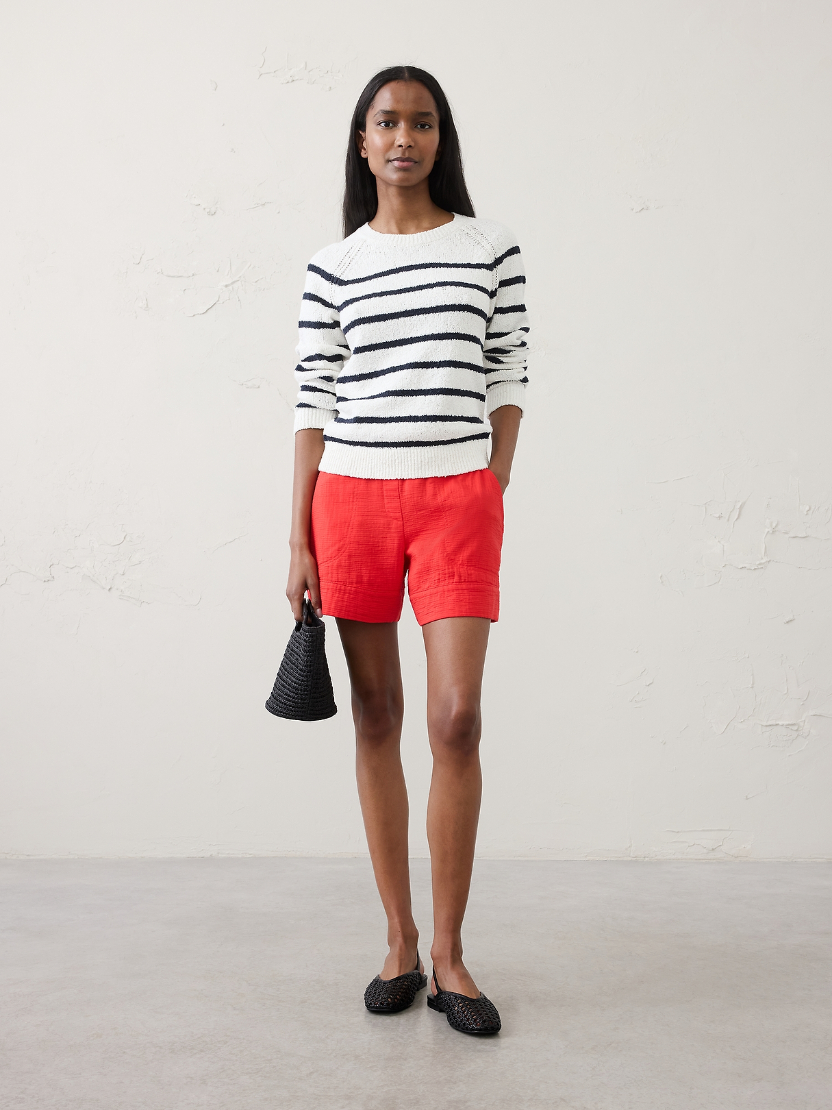 Anyday High-Rise Gauze Short | Banana Republic Factory