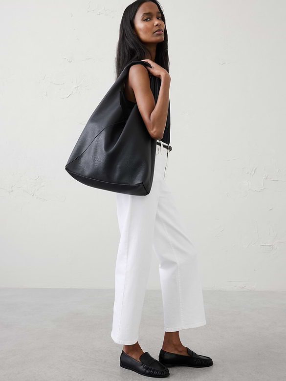 Vegan Leather Slouchy Tote