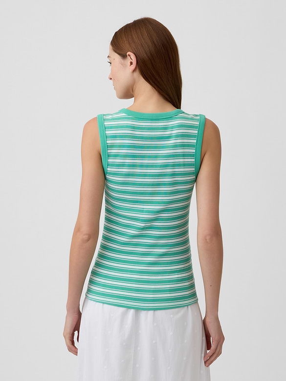 Ribbed Scoopneck Tank Top