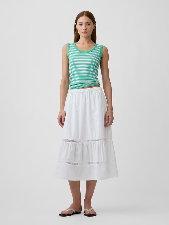 Ribbed Scoopneck Tank Top