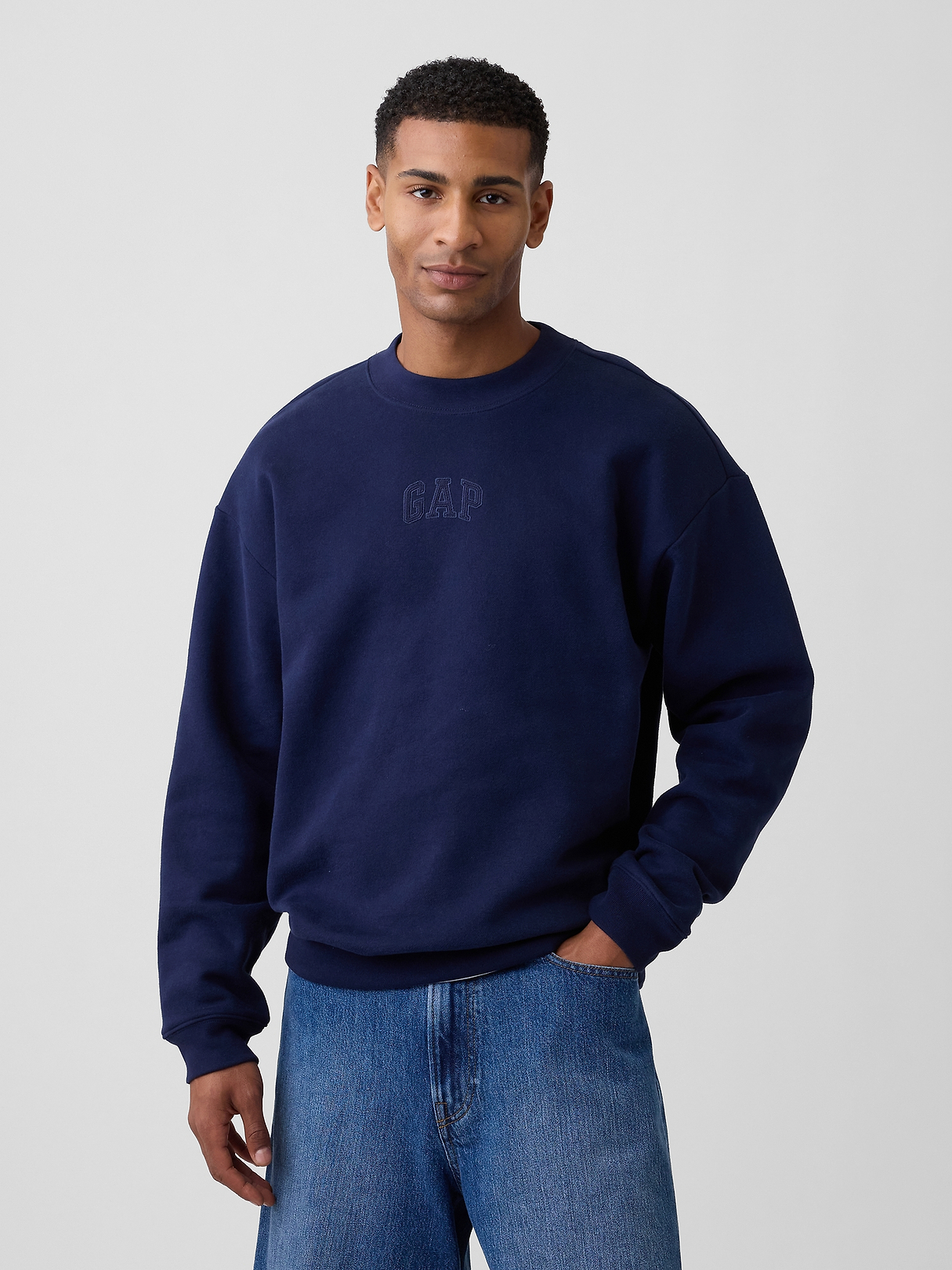 Adult Relaxed Gap Mini-Logo Sweatshirt | Gap Factory