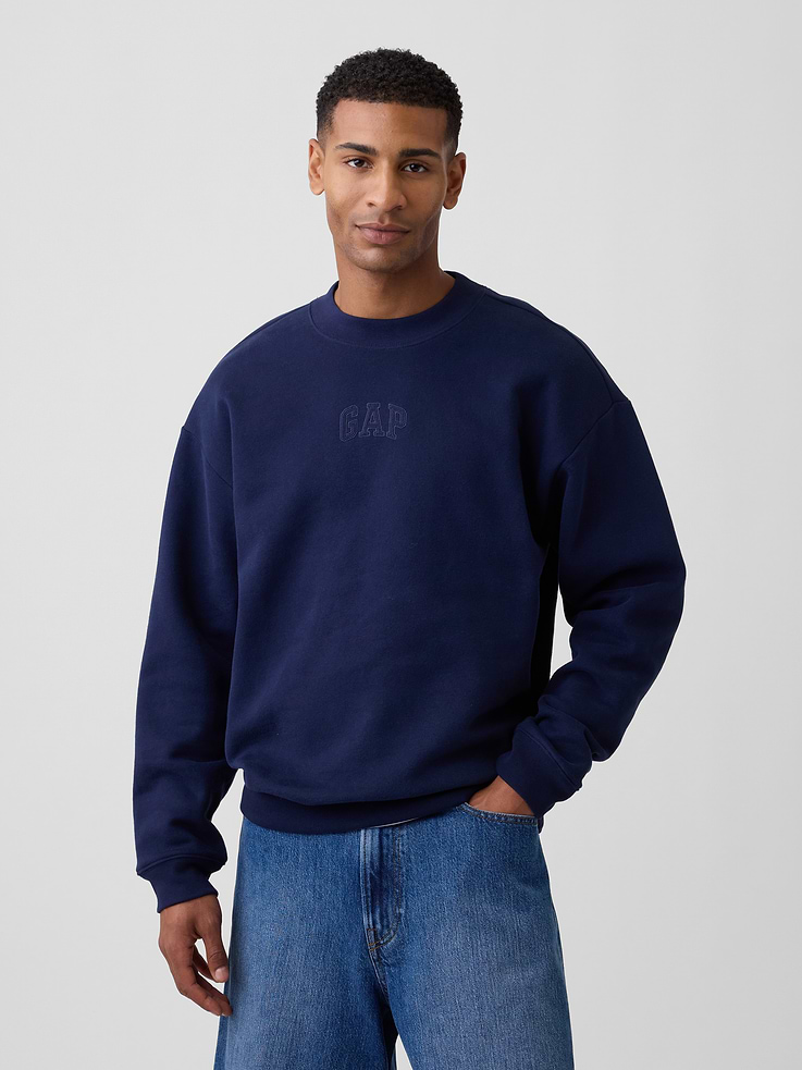 Image number 1 showing, Adult Relaxed Gap Mini-Logo Sweatshirt