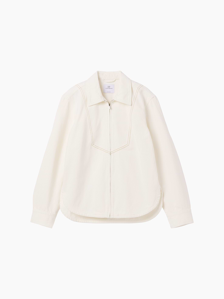 Image number 8 showing, Gap × Victoria Beckham Denim Zip Shirt
