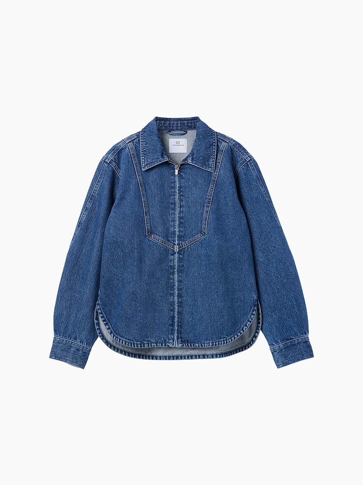Image number 7 showing, Gap × Victoria Beckham Denim Zip Shirt