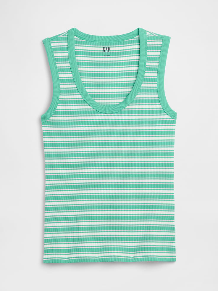 Image 5 of 5, Ribbed Scoopneck Tank Top