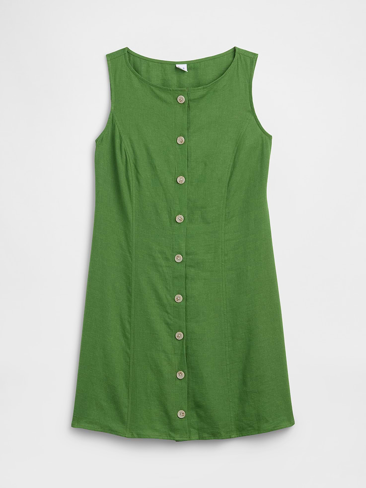 Image number 6 showing, Boatneck Button-Front Mini Dress