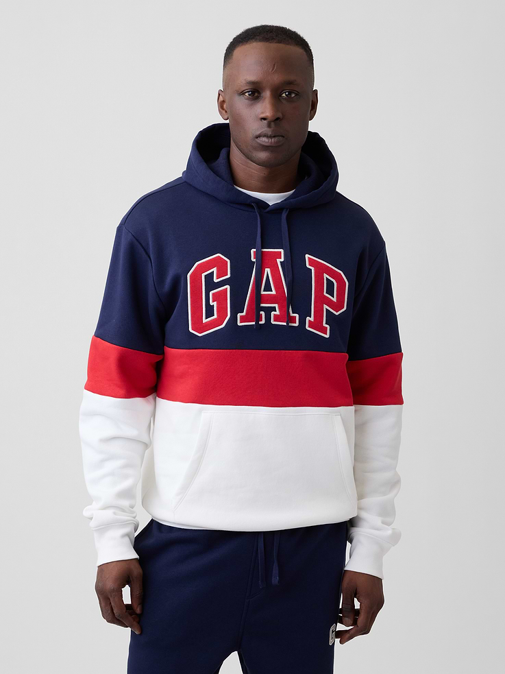 Image number 1 showing, Adult Relaxed Gap Logo Colorblock Hoodie