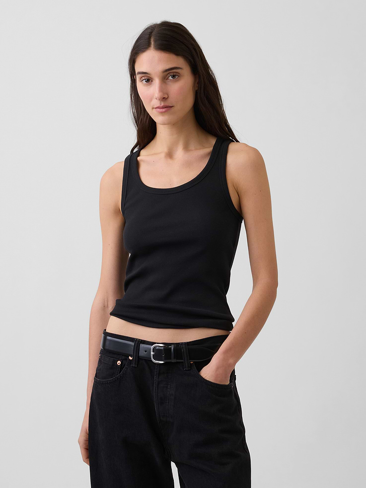 Image number 1 showing, Rib Scoop Tank Top