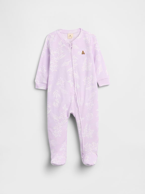 Baby Print Two-Way Zip One-Piece