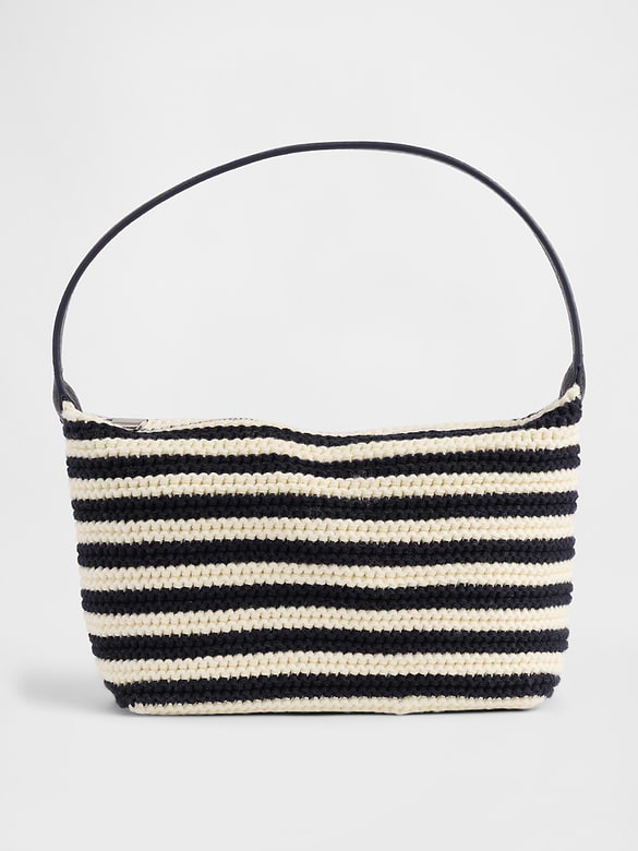 Crochet Stripe Mini Bag