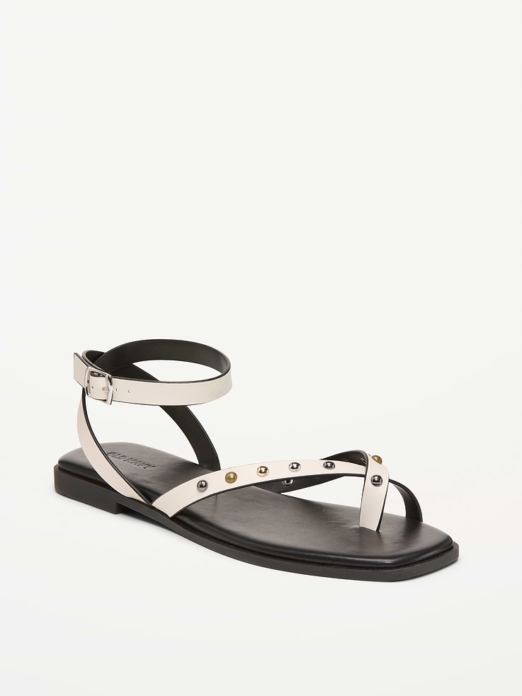 Image number 1 showing, Studded Toe-Strap Sandals