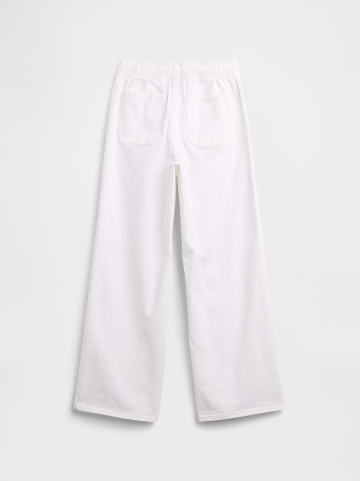Image number 2 showing, Kids Mid Rise Pull-On Wide-Leg Jeans