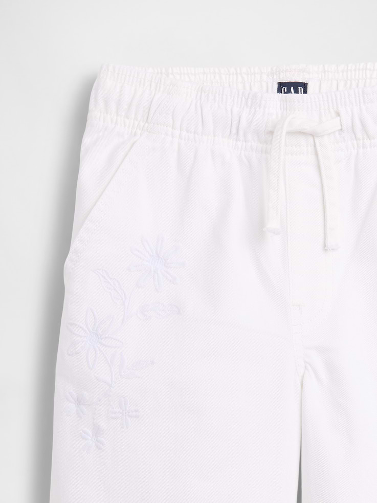 Image number 3 showing, Kids Mid Rise Pull-On Wide-Leg Jeans