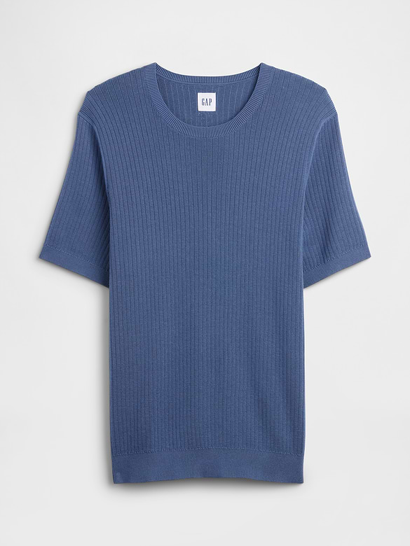 Ribbed Crewneck Sweater T-Shirt