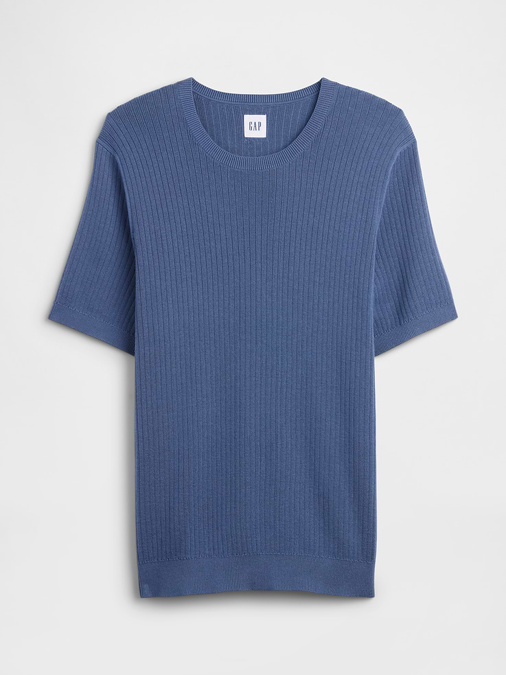 Image number 5 showing, Ribbed Crewneck Sweater T-Shirt