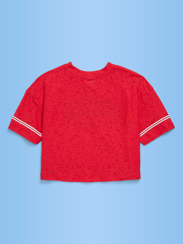 FIFA World Cup 26™ Korea Republic Boxy Lace V-Neck T-Shirt for Girls